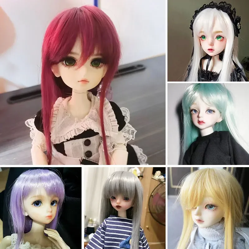 

only wig 1/3 1/4 1/6 1/8 1/12 BJD SD doll wig long hair straight hair high temperature fiber doll wig