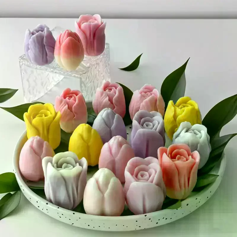 

1 шт., ароматические свечи ручной работы, гипсовые формы из смолы, сделай сам, цветы, тюльпан, силиконовая форма, домашнее печенье, шоколадные конфеты, инструмент для выпечки