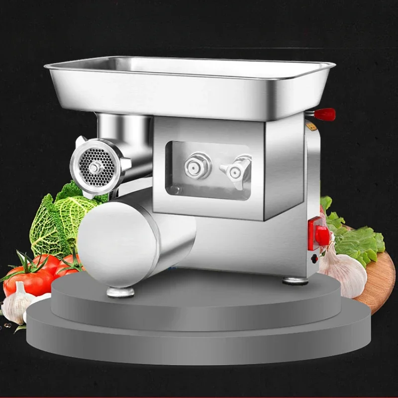 220V Desktop Stainless Steel Powerful Electric Twisting Cutting Dual-purpose High-power Capacity Meat Grinder For Commercial Use