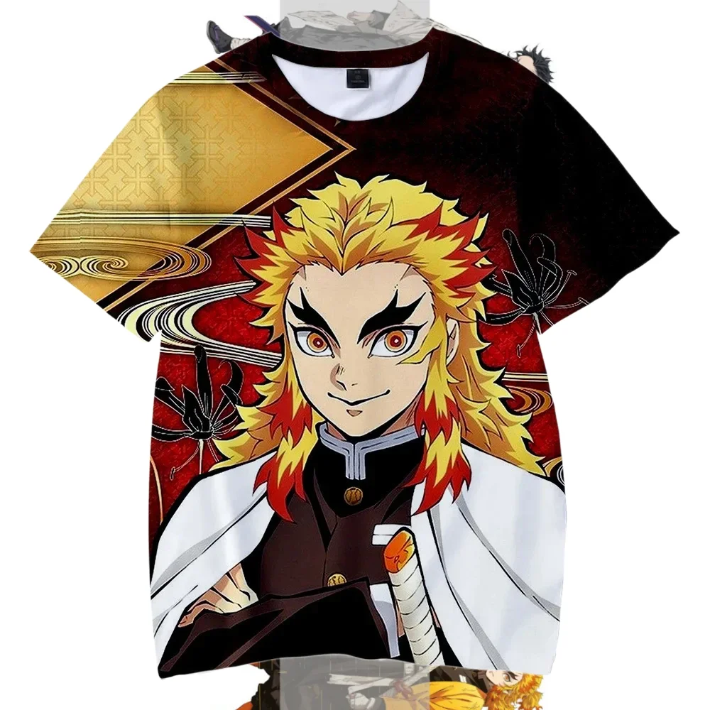 Nieuwe Japanse Anime Demon Slayer Kamado Tanjirou Cosplay T-shirt 3D Print Kid T-shirt Zomer Mannen/Vrouwen Korte Mouw Y2k Tees