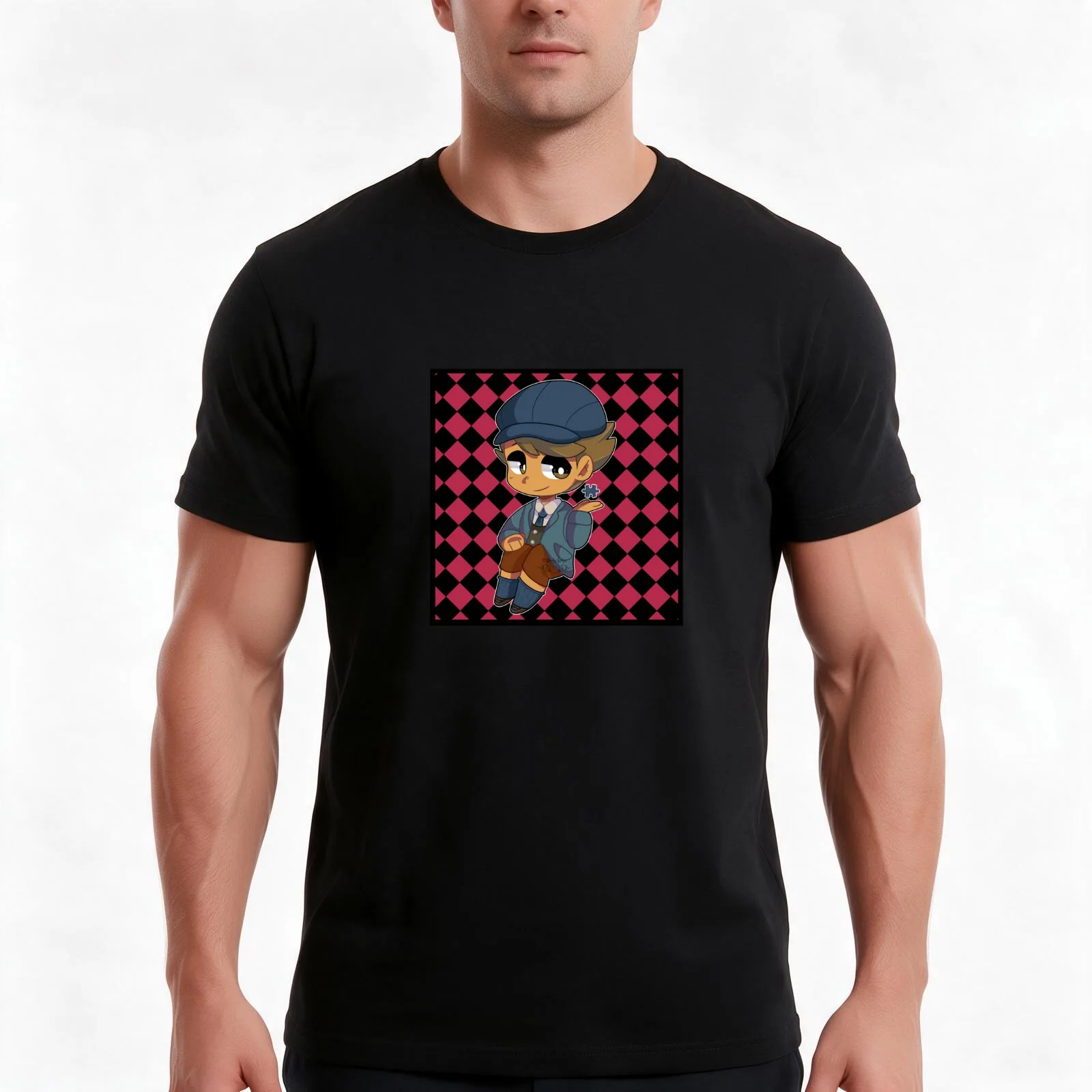 Clive Professor Layton T-Shirt Summer Casual Cotton Tee Oversized Streetwear Tops Vintage Graphic Print Unisex Men Women