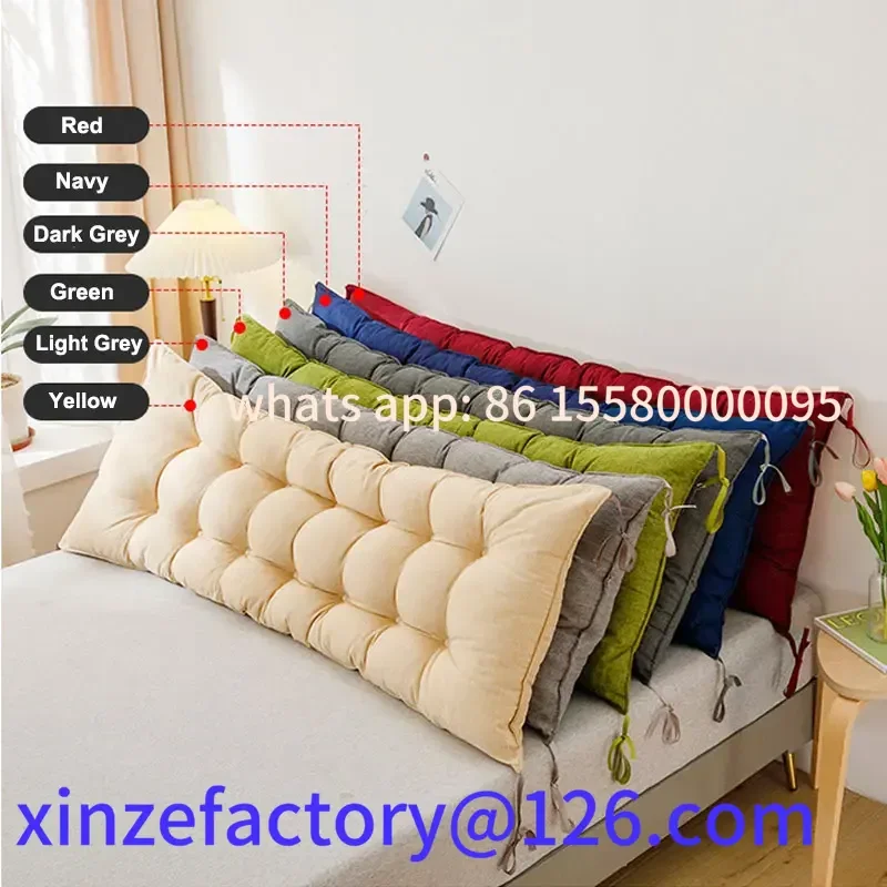 Customizable Rectangular Headboard Reading Body Pillow, Bedside Lumbar Chair, Reading