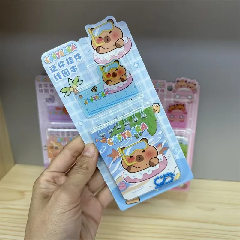 24 Pz/scatola Capibara Quotidiano Settimanale Mensile Planner Notebook Con Righello pendente Cartoon Agenda Quotidiana Spiral Planner Regalo di Cancelleria