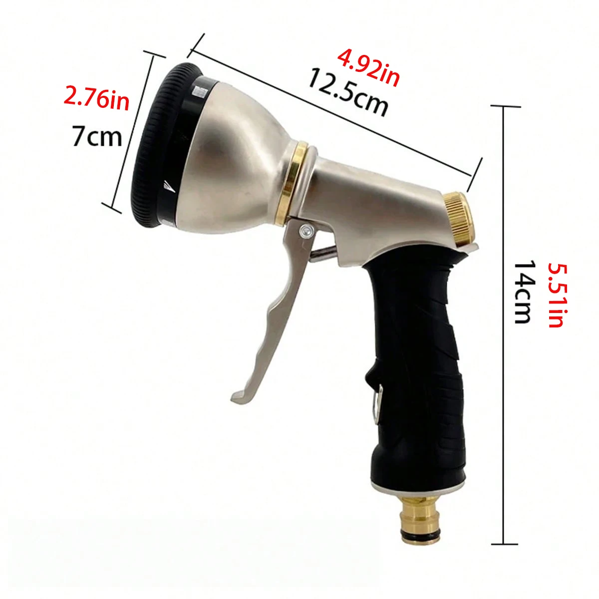High Pressure Metal Water Gun Car Washing Accessories, With Foam Bottle And Quick Adapter, Car Washing, Garden Watering