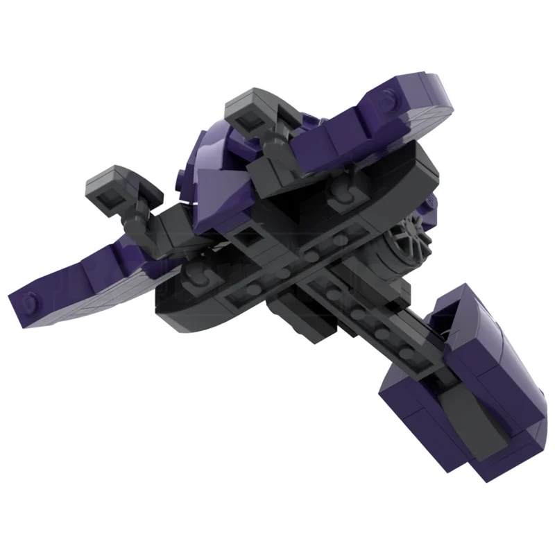 MOC Building Blocks Sci-Fi Alien Hover Bike Front Sensor Pod Side Stabilizer Fins DIY Brick Kit Desktop Collectible Display