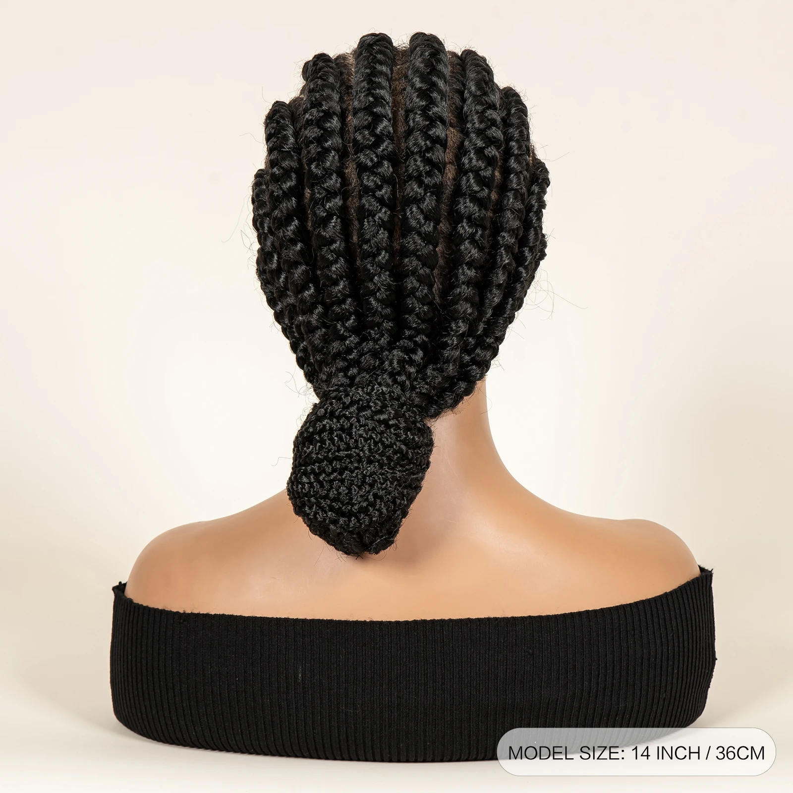 جامبو كورنو الضفائر شعر مستعار الاصطناعية الدانتيل الكامل جميع الظهر كعكة الهولندية مضفر الباروكات للنساء السود #6