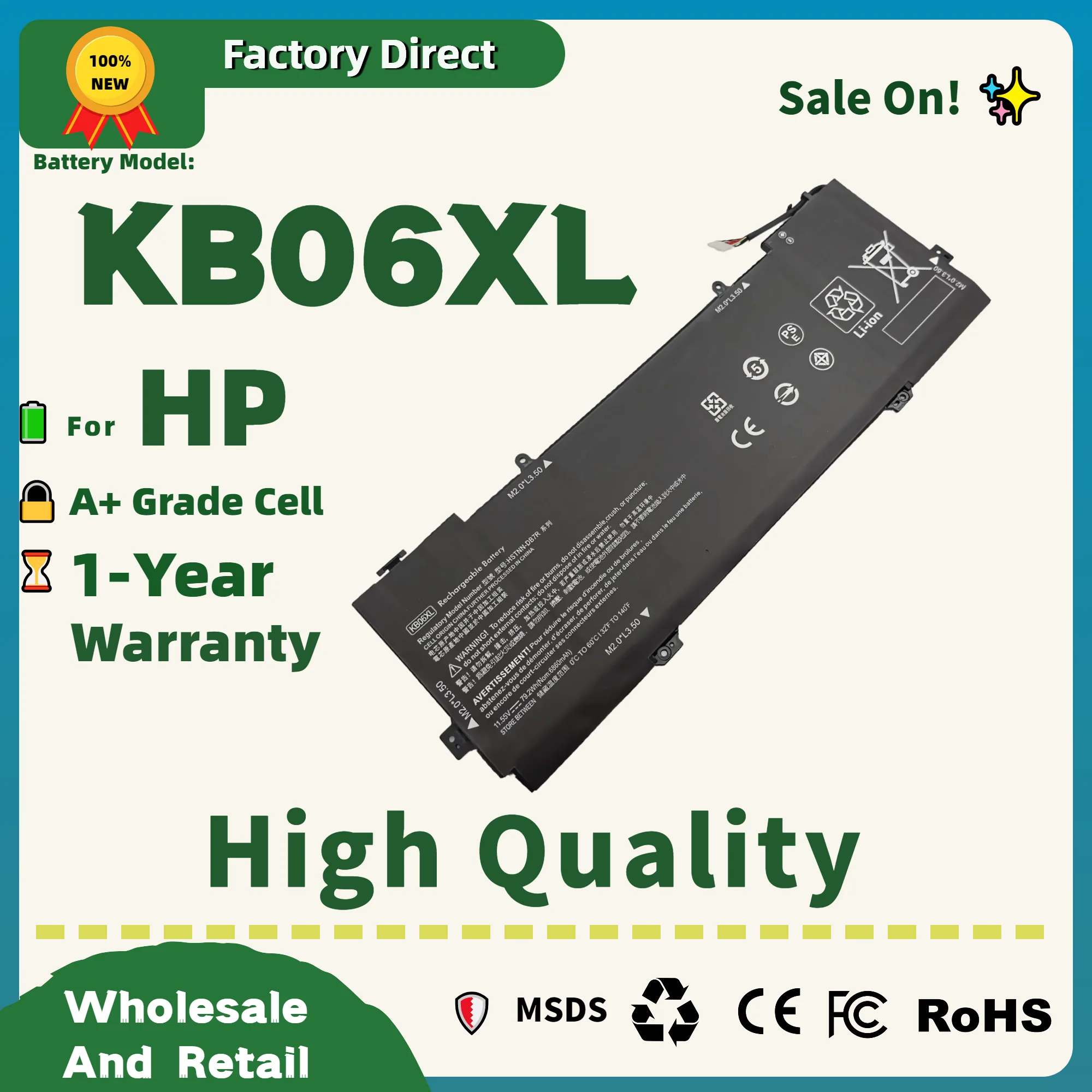 

Прямая продажа с фабрики! KB06XL Аккумулятор для ноутбука HP Spectre x360 15-BL002XX Z6L01EA Z6K97EA Z6K99EA Z6K96EA Z6L00EA Z6L02EA