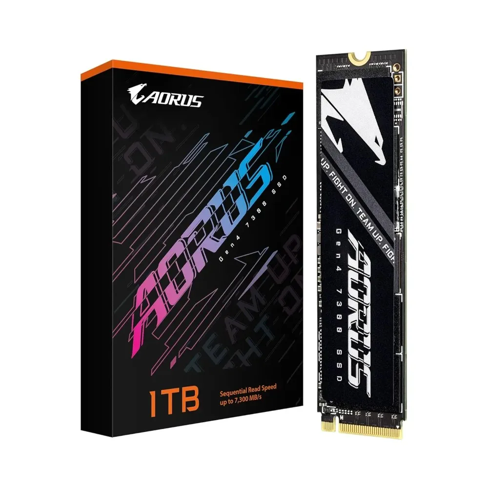 

AORUS Gen4 7300 SSD 1TB (w/o Heat Spreader) PCIe 4.0 NVMe M.2 Internal Solid State Drive with Read Speed Up to, Custom