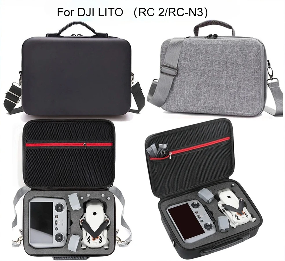 PU/Nylon Storage Bag for DJI Lito X1/Lito 1 Portable Handbag Outdoor Travel Carrying Case For DJI RC 2 RC N3 Control Case Drone