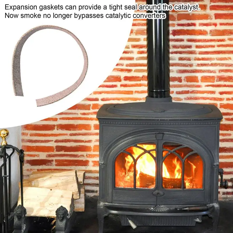 Wood Stove Door Gasket Expanding Graphite Replacement Gasket Stove Gasket Sealing Fireplace Replacement High Temperature