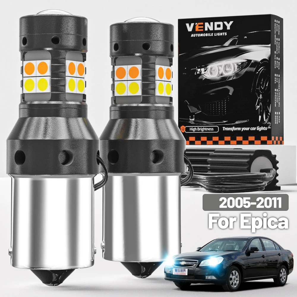 

2 шт. для Chevrolet Epica 2005-2011 двухрежимный светодиодный указатель поворота + дневные ходовые огни DRL 2006 2007 2008 2010 аксессуары Canbus