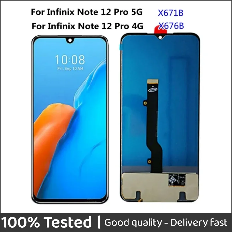 

ЖК-дисплей 6,7 дюйма для Infinix Note 12 Pro, сенсорный экран, дигитайзер для Infinix Note12 Pro 5G X676B X671B, ЖК-дисплей