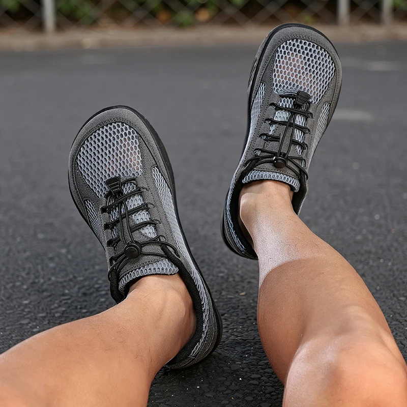 Sommerliche Herren-Sneaker mit breiter Zehenbox, minimalistische Zero-Sohlen-Sportschuhe, atmungsaktive Barfußschuhe für Paare, weiche Laufschuhe – Detail 14