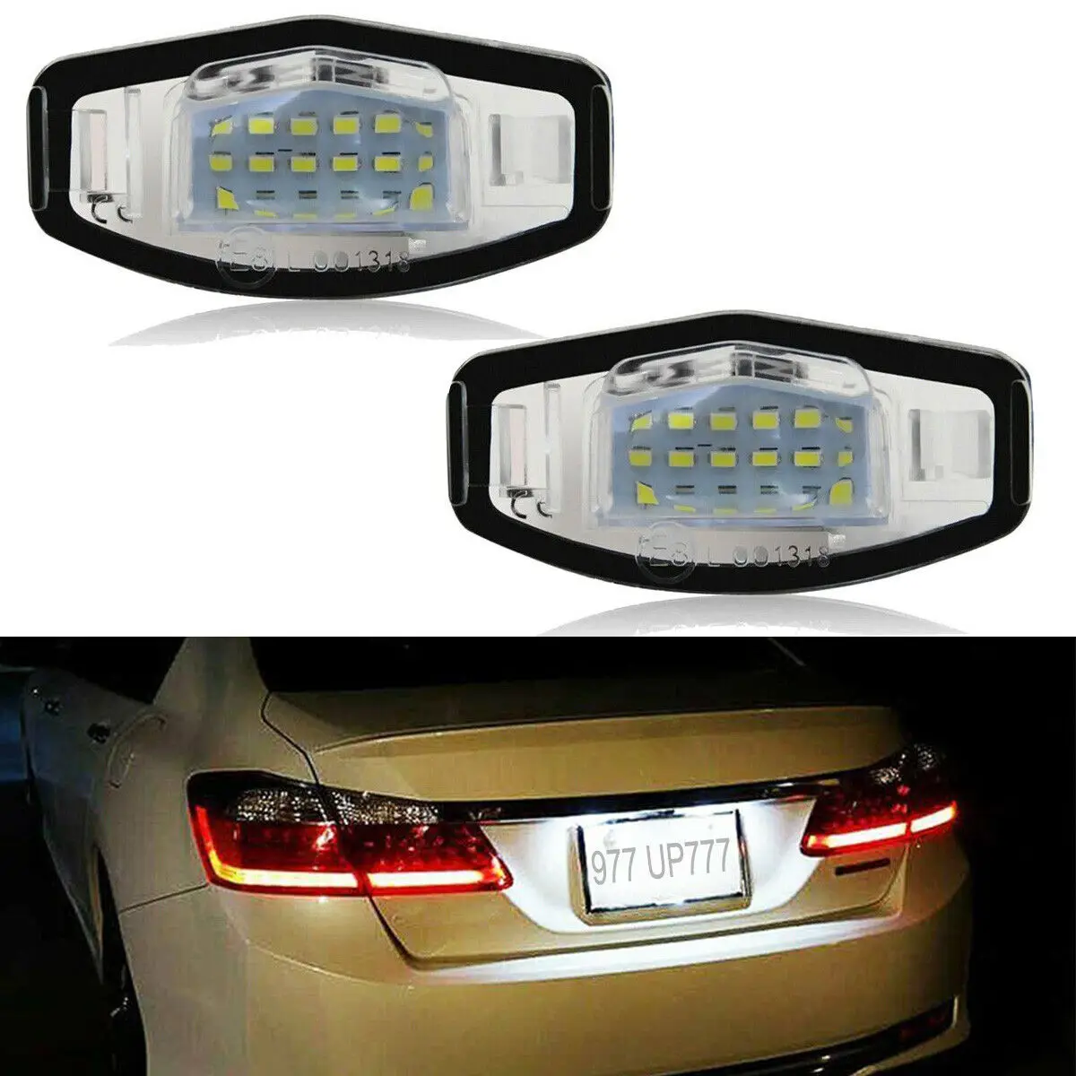 

Winetis 2Pcs 6000K White License Plate Light 18 LED Bulbs Number Tag Lamps for Honda Civic Accord Odyssey Acura TL TSX MDX