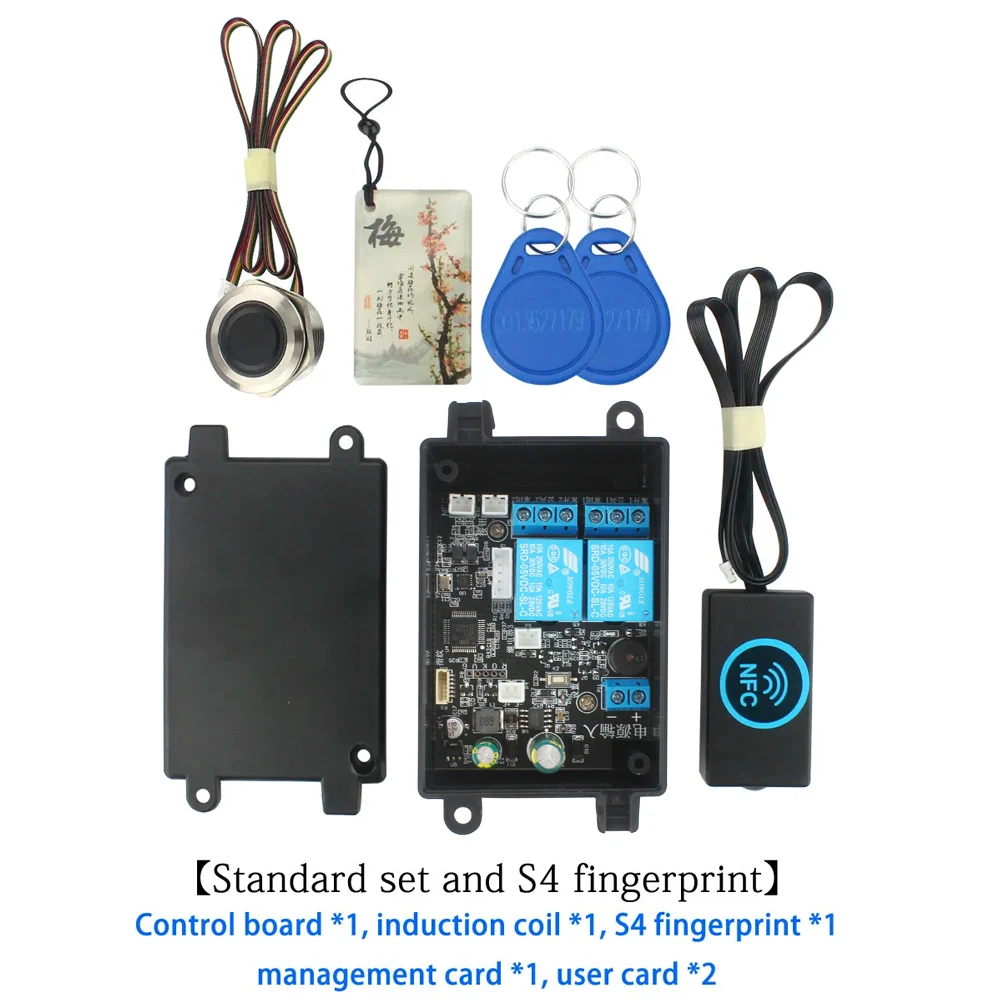 Panel de Control de relé de huellas dactilares NFC para teléfono móvil, módulo de relé de doble canal IC de 13,56 mhz, accesorios de bricolaje para