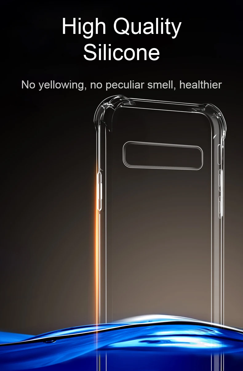 Luxury Silicone Case For Samsung Galaxy S20 FE S10 S9 S8 Plus S10E Transparent Soft Case For Samsung Note 8 9 10 20 Shockproof