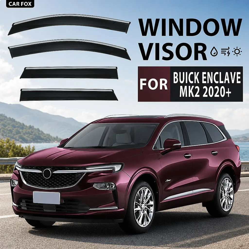 

For BUICK ENCLAVE 2008-2020 Car Window Visor Rain Sun Shade Side Deflector Auto Accessories