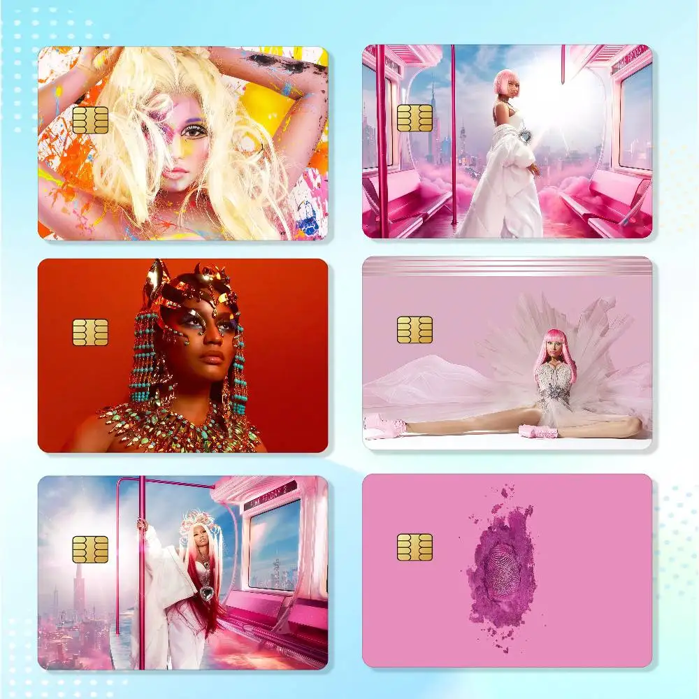 Tobago Rapper N-nicki Minaj Waterproof Card Stickers For Credit Cards Debit Cards And Transit Cards 4pcs