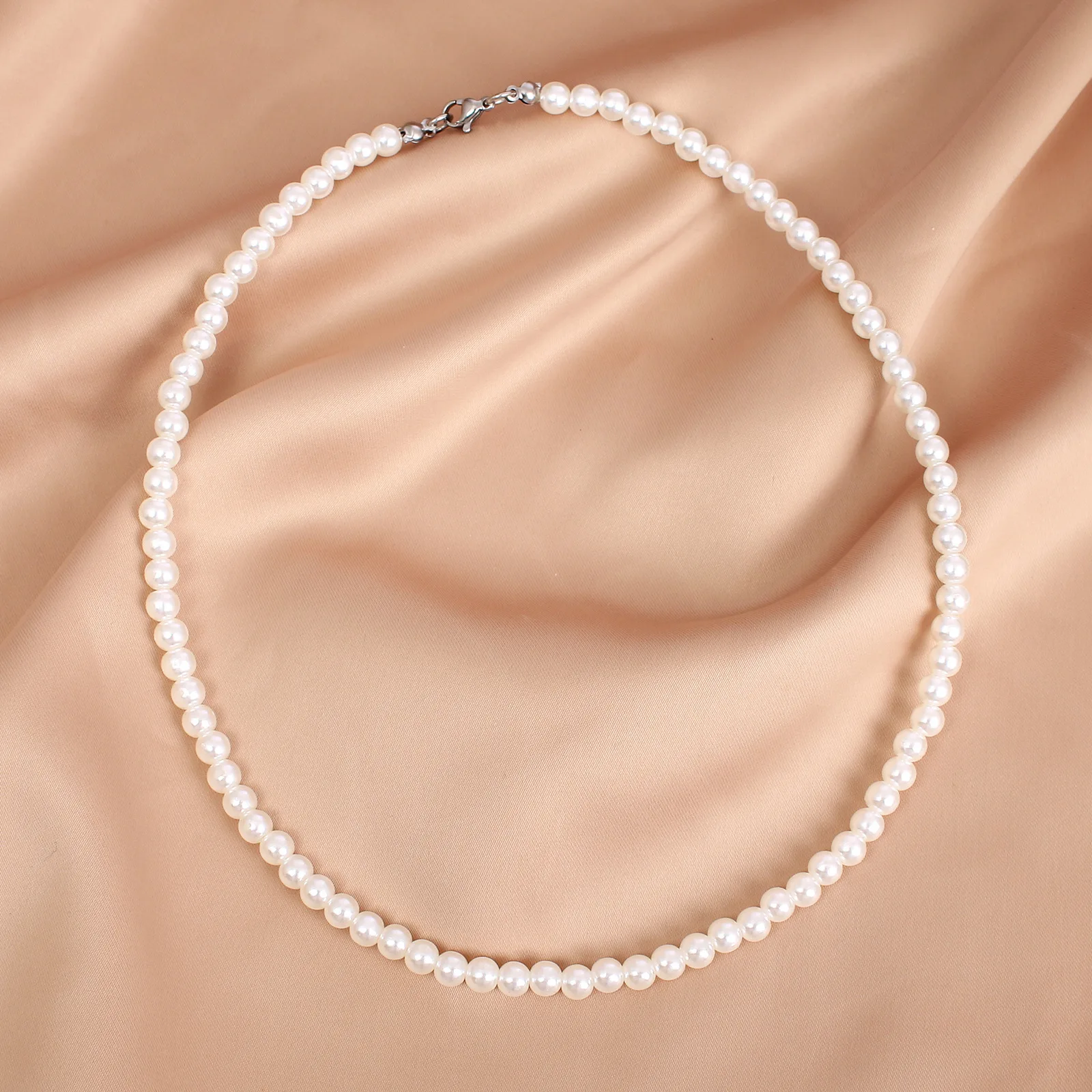 

simple ifreshwater pearl necklace neck chain women's collarbone chain jewelry wholesale cross-border special supply
