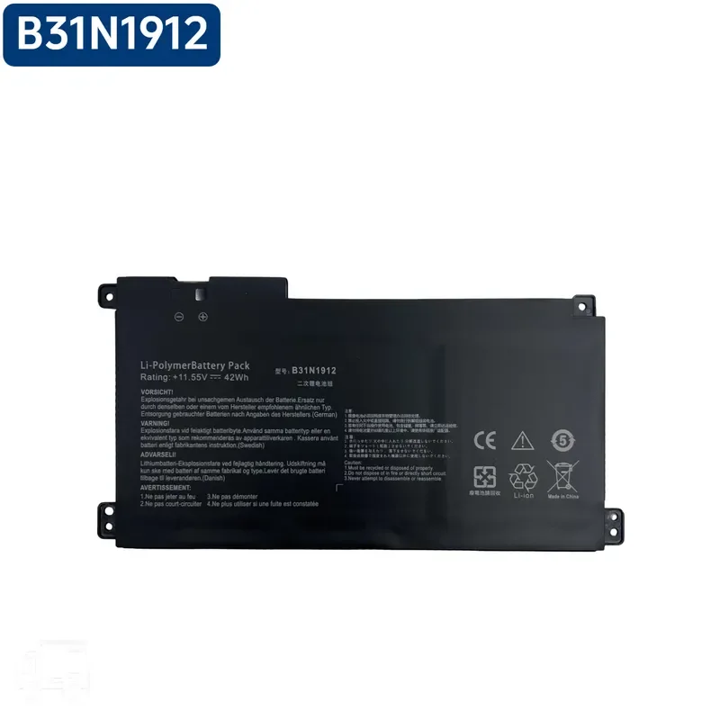 New B31N1912 Battery for ASUS E410MA E410K E510MA L410MA F414MA Laptop Replacement Rechargeable Li-ion Power Supply