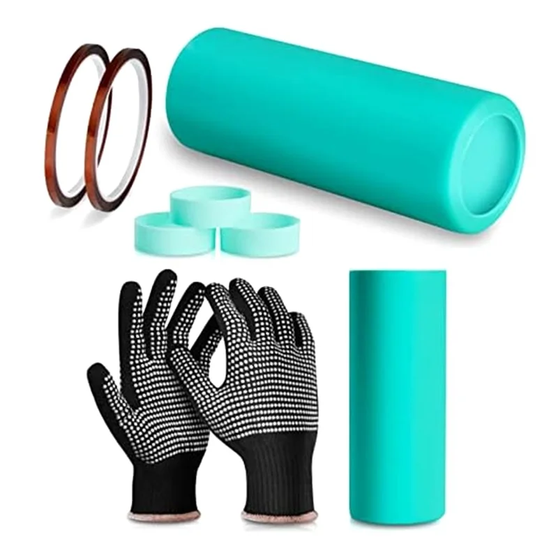 

AT21-Silicone Sleeve Sublimation Tumbler Band Kit - Use To Skinny Straight Blanks Cups, Sublimation Accessories Wraps- 20 Oz
