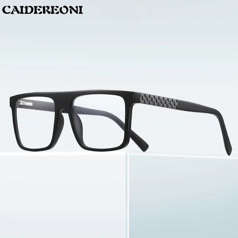 CAIDERONI Vintage High-end Texture Large Box Men's Anti Blue Light Glasses Anti Reflection Photochromic Prescription Customized