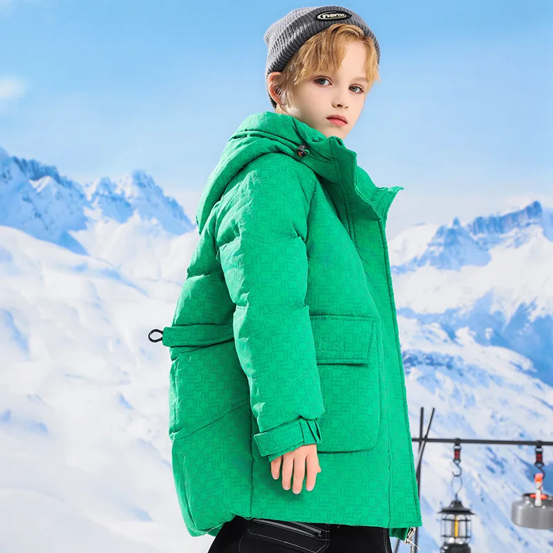 OLEKID Winter Children Boys Down Jacket Waterproof Hooded Teenage Boy Outerwear Coat  5-14 Years Kids Boy Jacket Coat Outfit