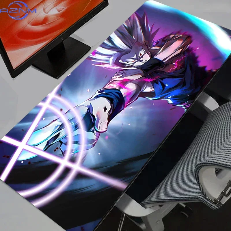 Anime Warrior Purple Lightning Glow Art Mouse Pad, Rubber Non-Slip Base, Smooth Surface for Computer Gaming, Desktop Keyboard an