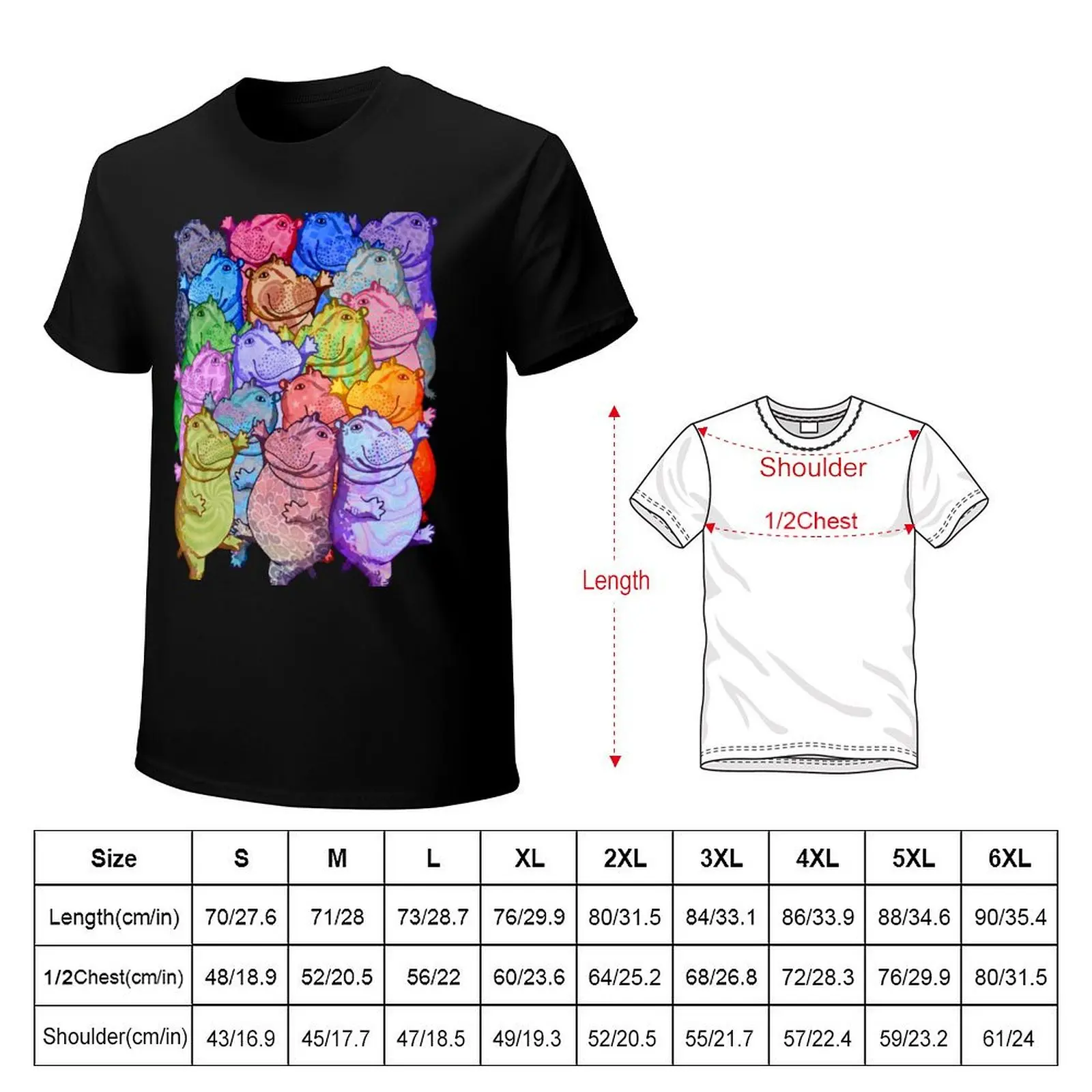 Hippo Disco T-Shirt Casual All Match Short Sleeve T-Shirt