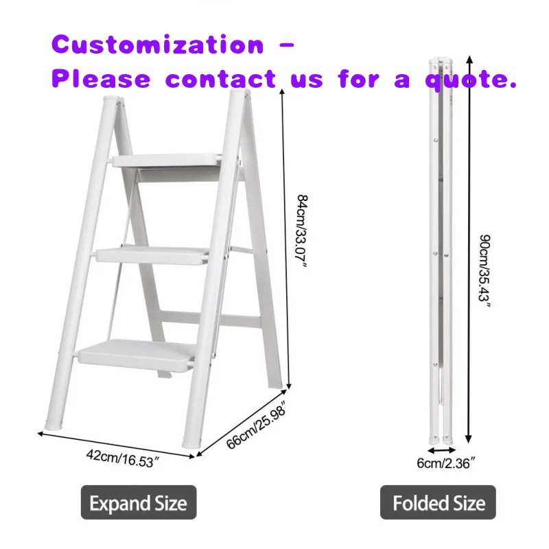 custom.Compact Foldable House Step Stool 2/3/4 Aluminum Scaffold with Modern Design EN131 Certified Custom