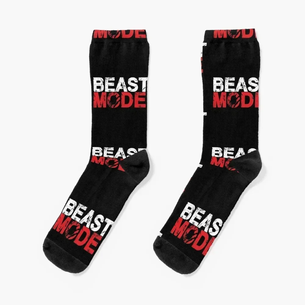 Beast Mode - Gym Phrase Socks custom luxury japanese fashion designer brand Socks For Women Men's