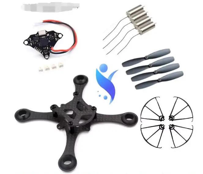 F4 AlienWhoop Brushed Flight Control+8520 brush motor+55mm propeller & protectionsleeve+100mm carbon Drone for Teaching Train​​