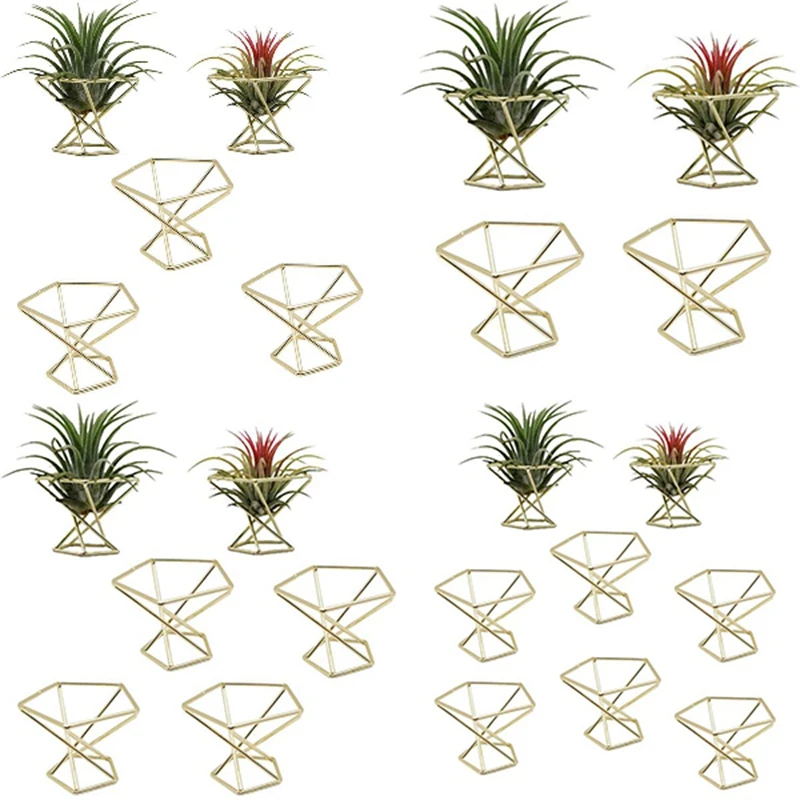 

Geometric Air Plant Holder Airplants Rack Metal Plants Stand Planter Shelves Himmeli Decor Tillandsia Containers