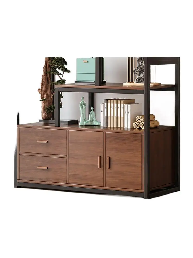 

Customized new Chinese tea room rack tea display cabinet whole wall living room modern simple ornament rack