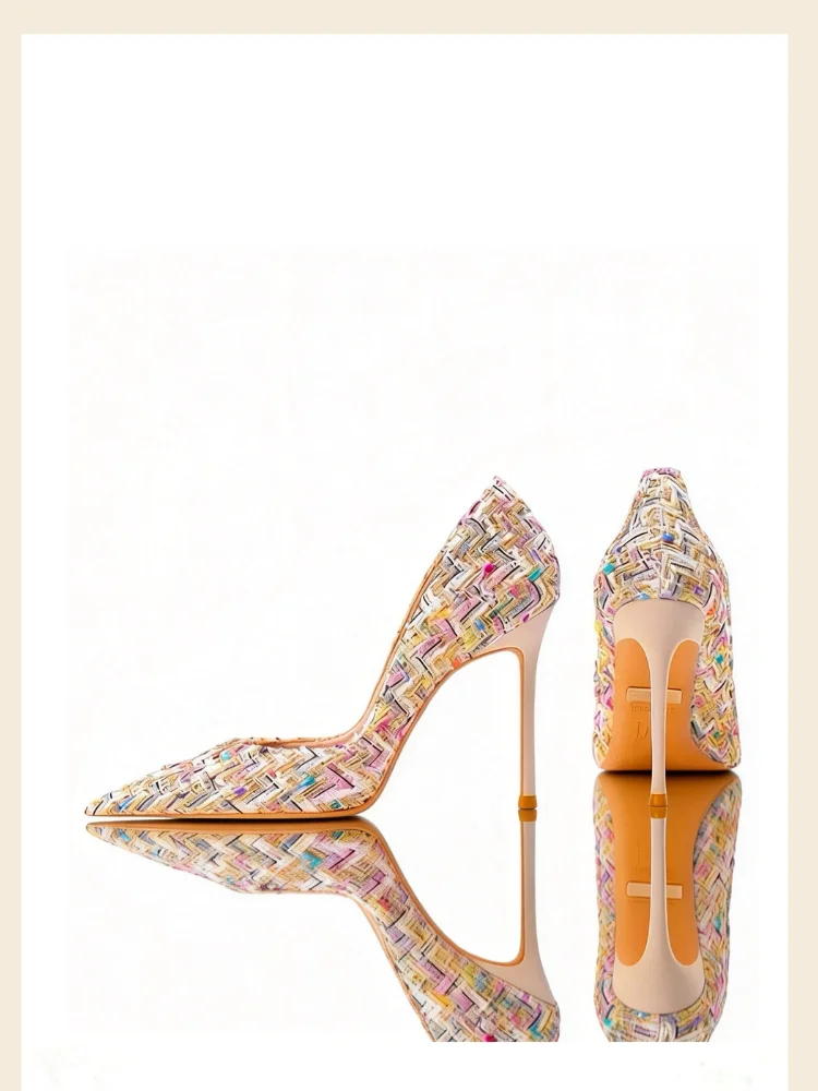 

BloomstepsLambskin high heels, stiletto heels, comfortab shoes, new style, pointed toe, stiletto heels, everyday high heel