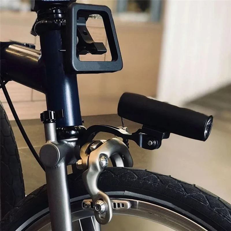 A51Q-الدراجة حامل مصباح الجبهة إضاءة دراجة هوائية جبل قوس ل BROMPTON 14 16 20 ل CATEYE Gaciron مصباح يدوي حامل الكاميرا