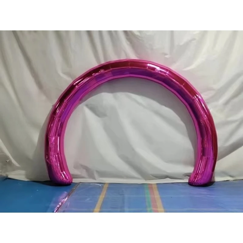 High Quality Festive Wedding Party Decoration Balloon Arch Colored Outdoor Reflective PVC Mirror Inflatable Prop Arch