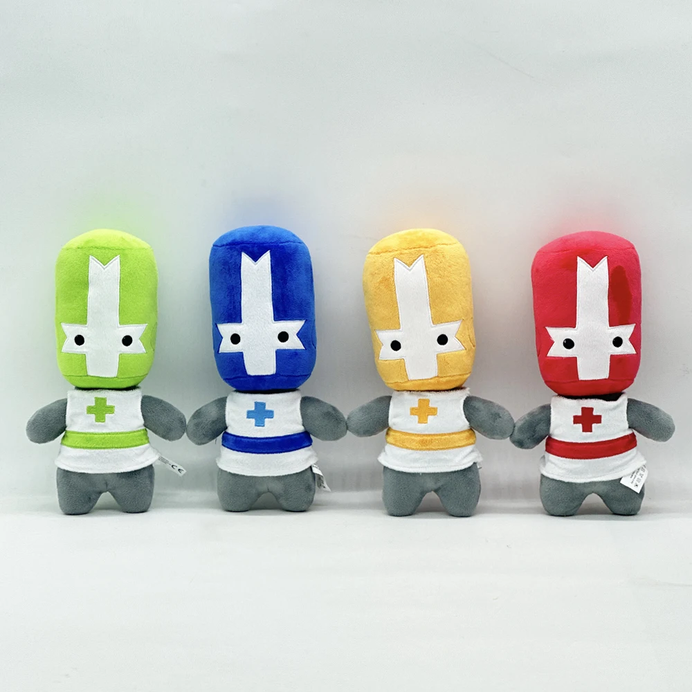 Castle Crashers blue red Orange green Knight Cartoon game image room decoration plush toys Christmas gifts Halloween gifts