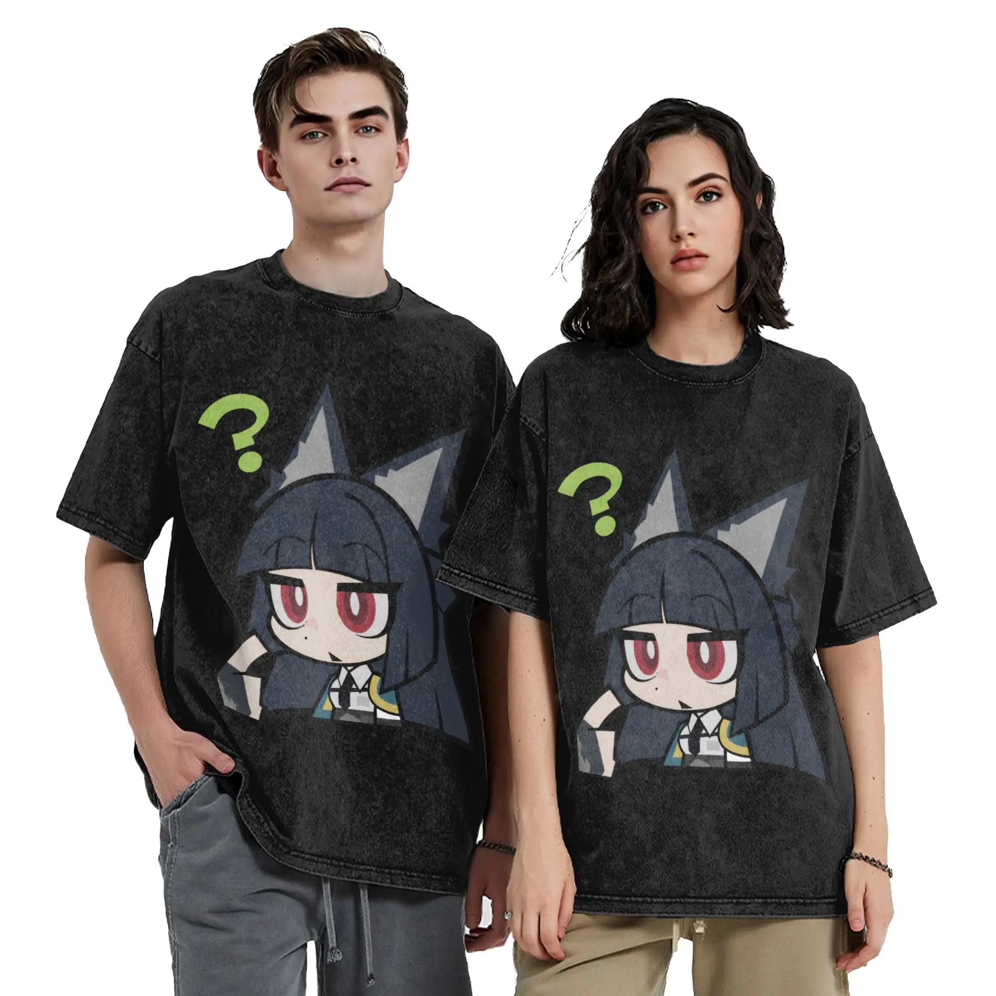 Washed T Shirts Zenless Zone Zero Miyabi  Hip Hop Novelty T-Shirts Oversize Streetwear Short Sleeve Tops Tee Shirt for Men Women