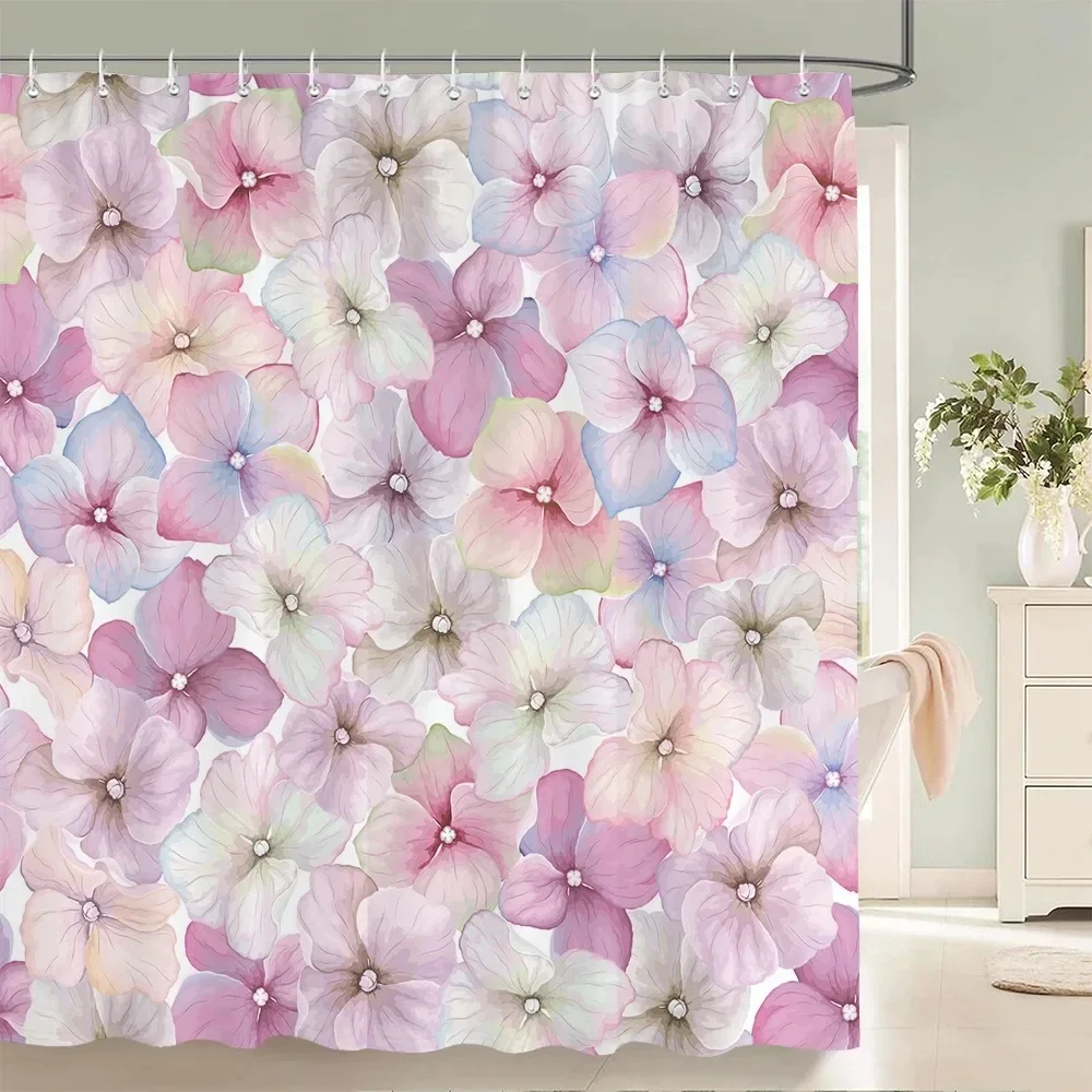 

Красивые цветы занавеска для душа Ванная комната Водонепроницаемая занавеска для душа листья занавеска с растительным принтом для ванны и душа с крючками