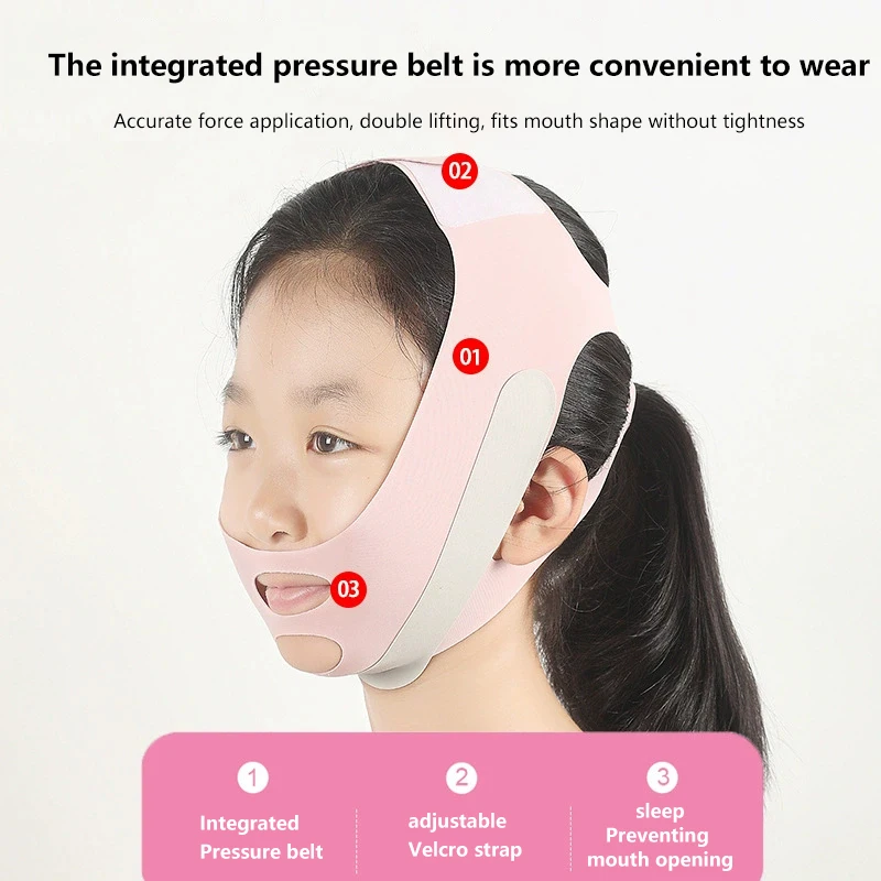 الأطفال النوم مكافحة فتح الفم منع فتح الفم الخامس الوجه ضمادة وجوه قناع جلود تشديد تصحيح عادات نوم الطفل