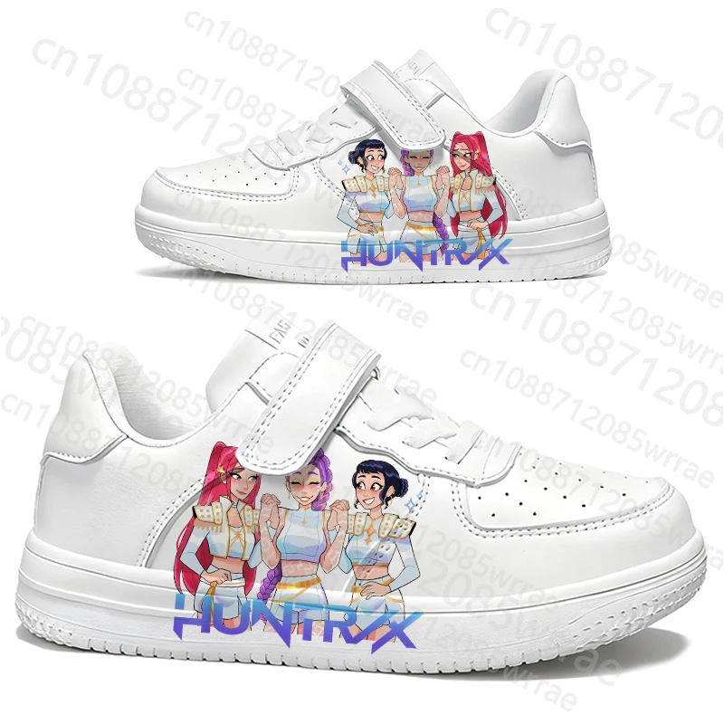 

kids gift movie Figure KPop Demon Hunters series Printing casual shoes boys girls Solid color sole Simple White Shoes