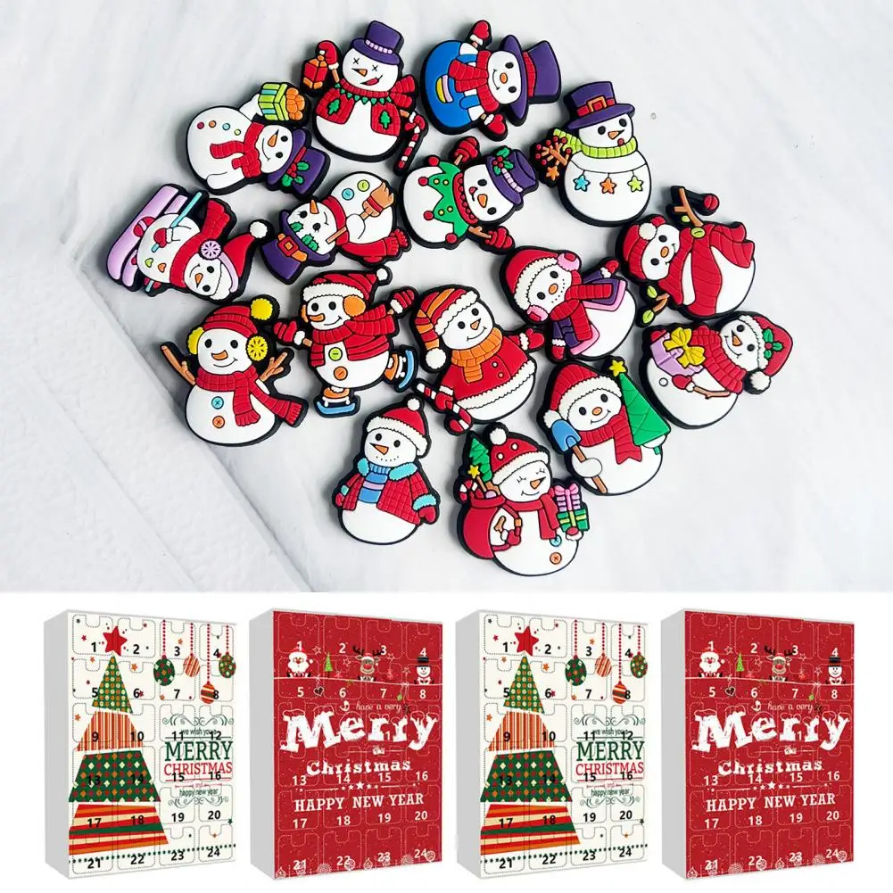 2025 Weihnachts-Schneemann-Countdown-Kalender, 24 Tage Adventskalender, Hirschhut, Baumhaus, Schneemann-Anhänger, kreatives Geschenk für Kinder