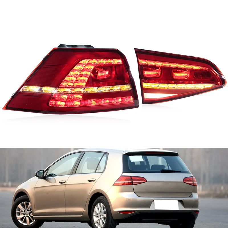 Dla Volkswagen Golf 7 2013 2014 2015 2016 2017 Samochodowe światło LED tylnego zderzaka Tylne światło hamowania Ostrzeżenie Kierunkowskaz Akcesoria samochodowe
