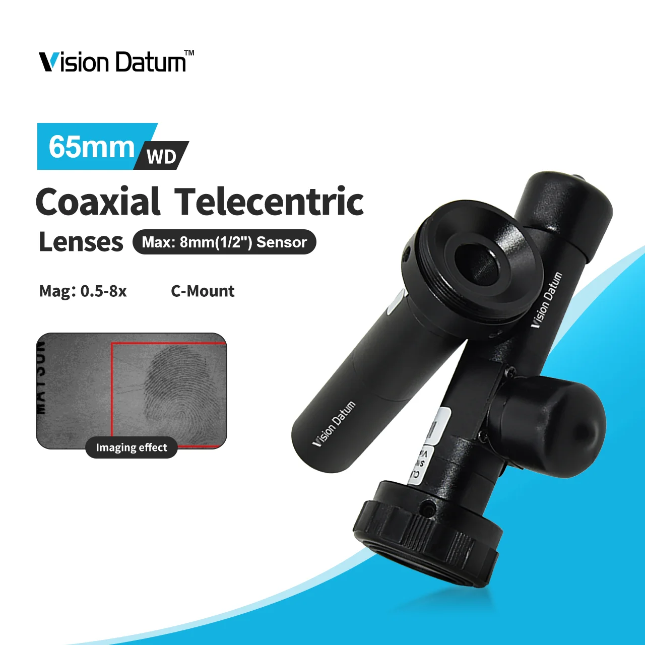 CLW3-ST-8.0X-65 Telecentric Lens 0.8X Magnification 1/2 