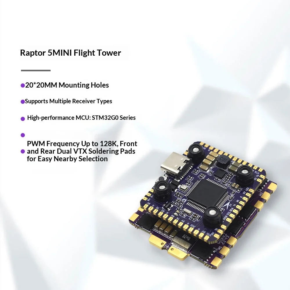 Feiyingjiale Raptor 5mini2 60a tour volante Flytower pour télécommande Drone de course FPV quadrirotor