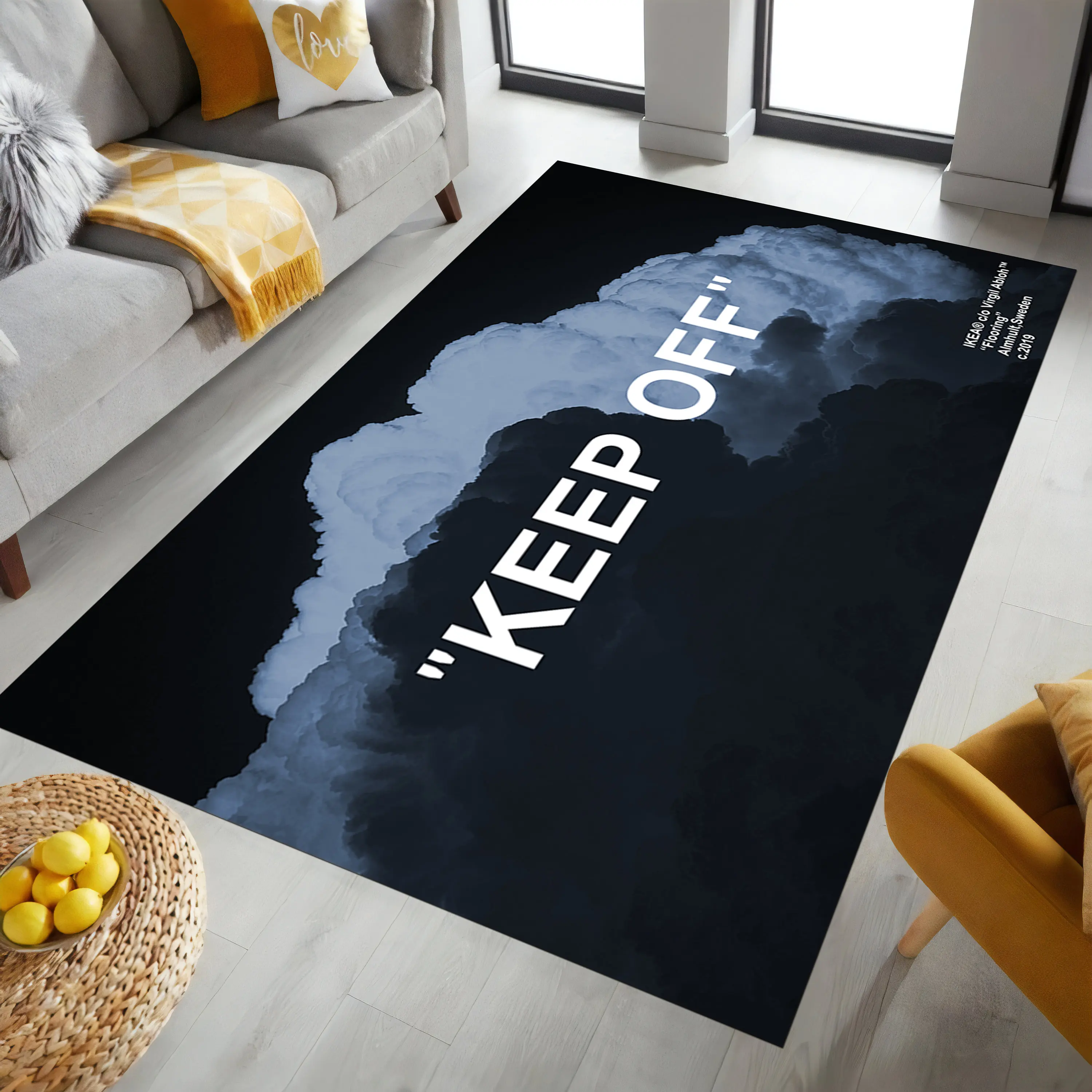Keep Off Teppich Keep Off Clouds Teppich Traditioneller abstrakter Teppich Home Decor Teppich Moderner beliebter Teppich Rutschfester Teppich Teppich