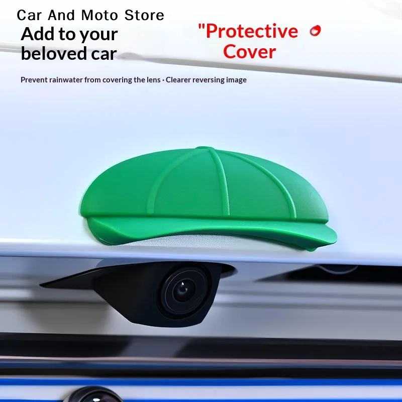 【CMO】1 Set Strong Adhesive Silicone Protector Waterproof Backup Camera Cover Ensures Clear High Definition Vision In Rain & Snow