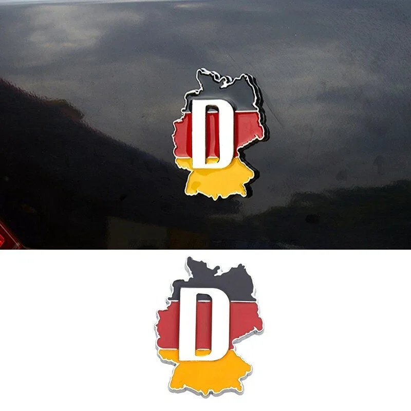 Chrome Metal German Flag Germany Map Car Side Trunk Emblem Badge Sticker Decal