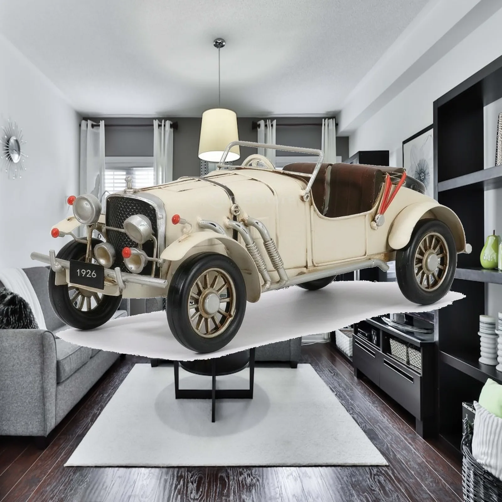 Car Model Ornament Retro Vintage Car Model Decorative Tabletop for Collectors, Living Room, Entryway